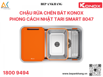 Chậu rửa chén bát 1 hố phong cách Nhật chống xước Tari Smart 8047